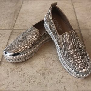 Sparkle slip on shoes